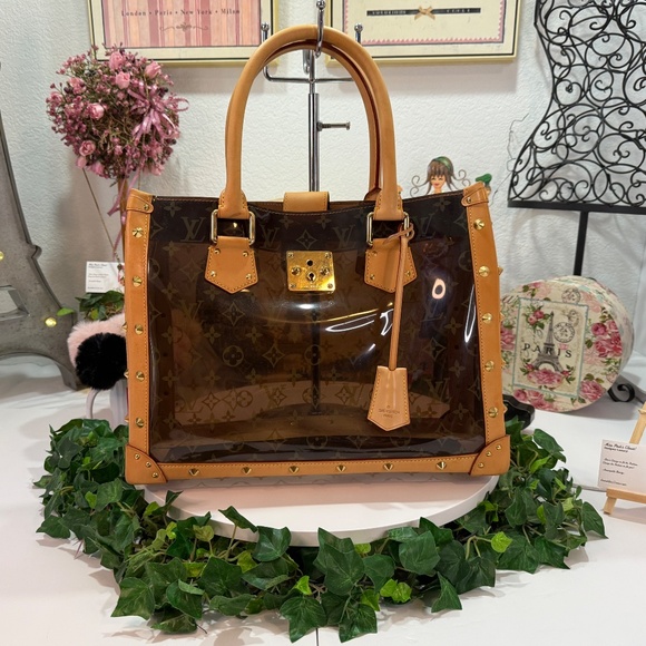 LOUIS VUITTON GM LIMITED EDITION AMBER CABAS NEO VINYL CRUISE HANDBAG! - Picture 3 of 17